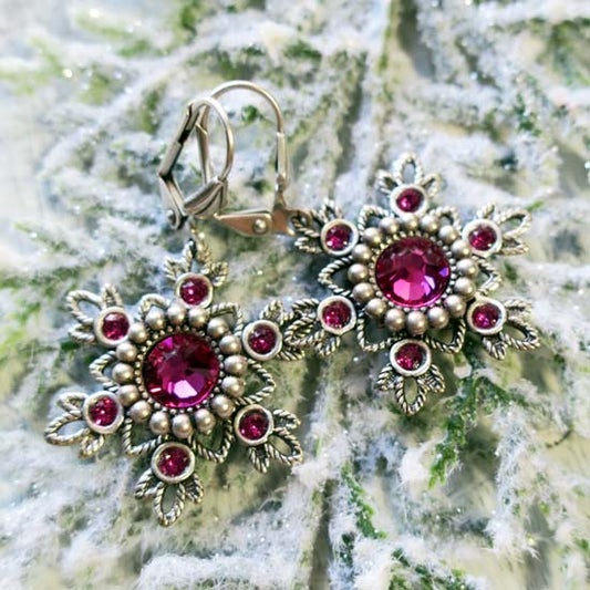 Flurries Collection - Fuchsia Flurries Earrings *Limited Edition*