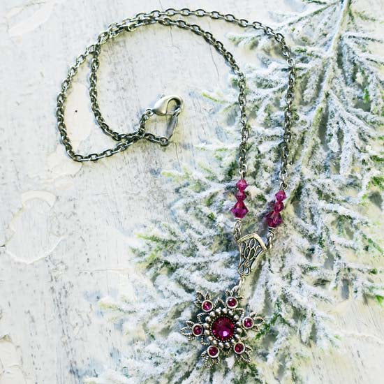 Flurries Collection - Fuchsia Flurries Necklace  *Limited Edition*