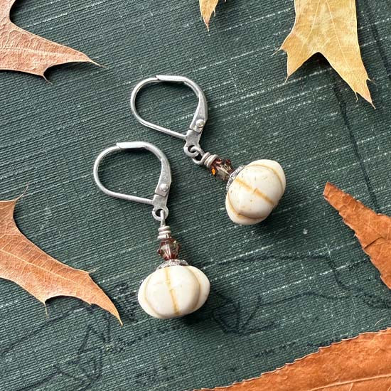 Ghostly Pumpkin Patch Earrings