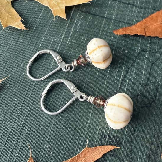 Ghostly Pumpkin Patch Earrings