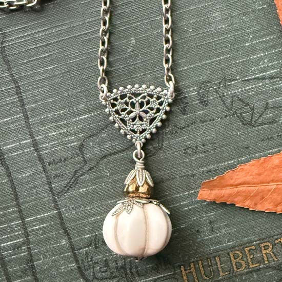 Ghostly Pumpkin Patch Necklace