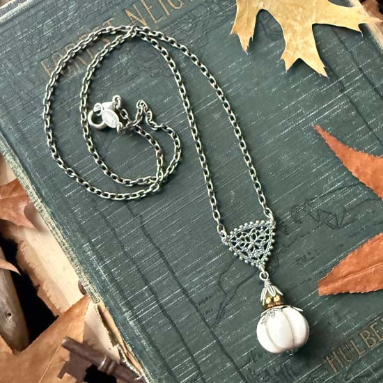 Ghostly Pumpkin Patch Necklace