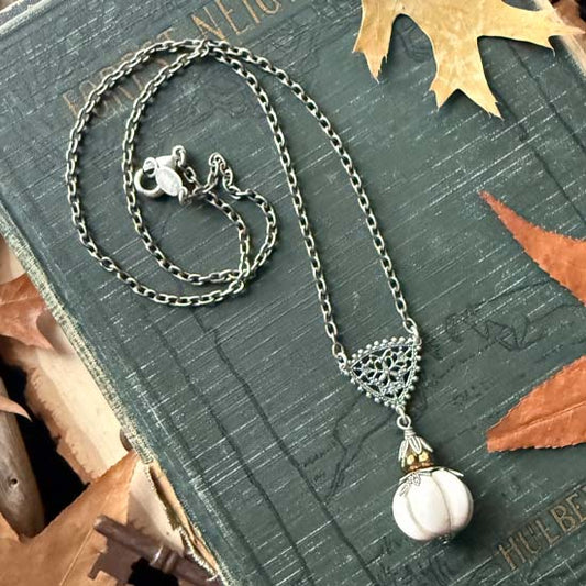Ghostly Pumpkin Patch Necklace