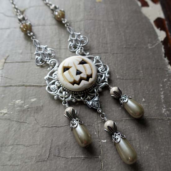 Ghost Pumpkin Necklace