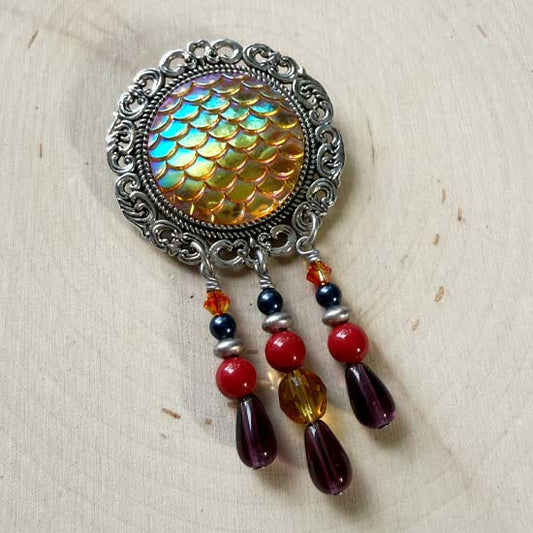 GOLDEN DRAGONSCALE Brooch