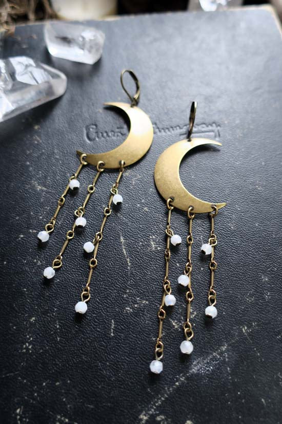 Golden Moon Goddess Earrings