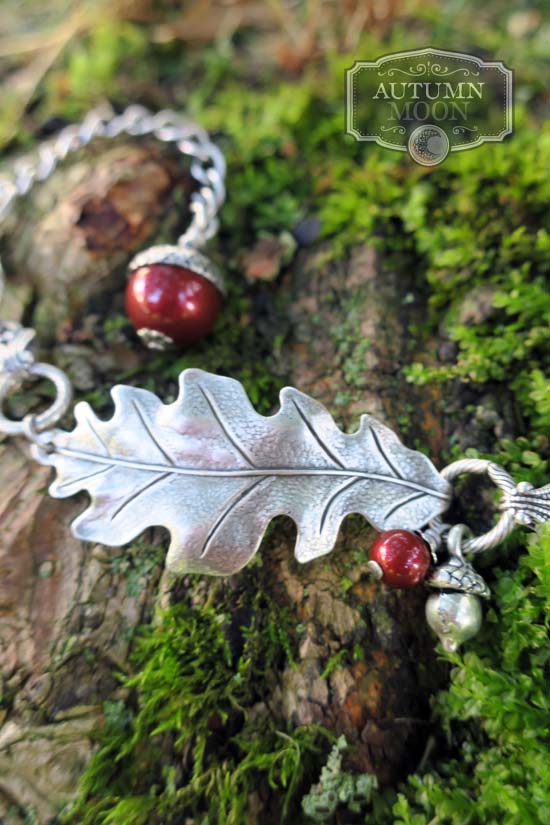 Harvest Oak Bracelet - aged silver