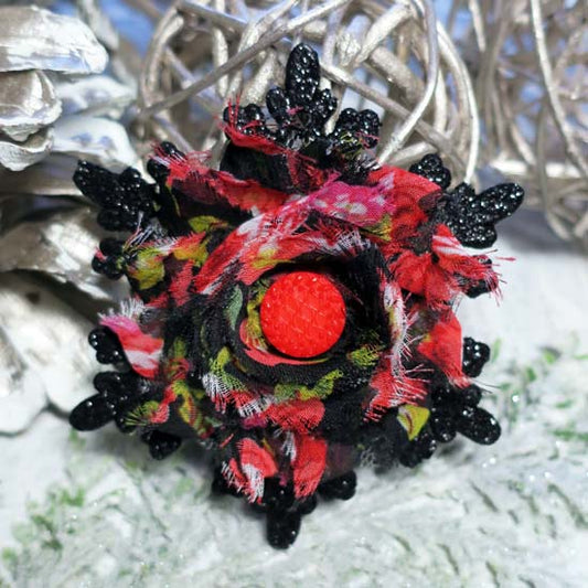 Holiday Garden - Black Snowflake Holiday Fascinator