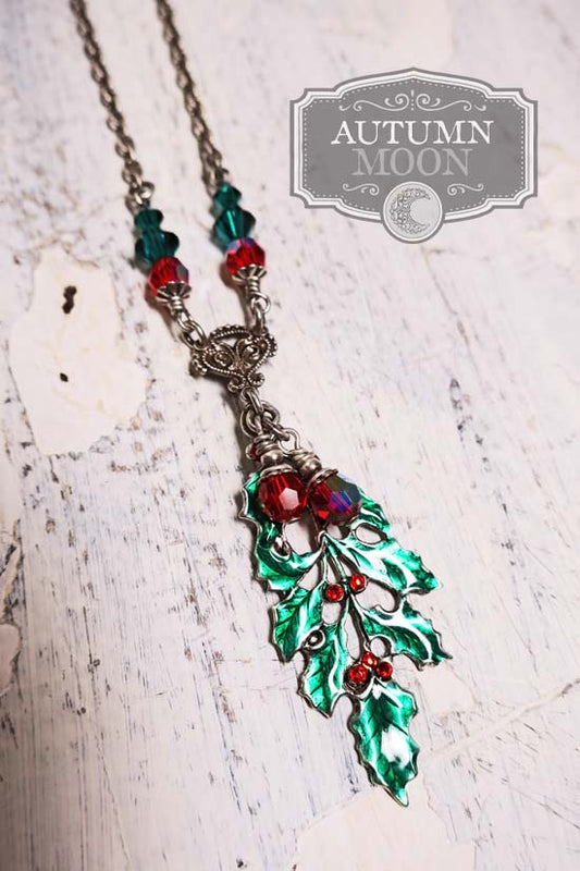 Holly Necklace - Antiqued Silver