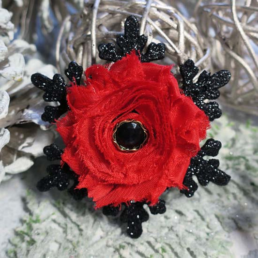 Home for the Holidays - Black Snowflake Holiday Fascinator