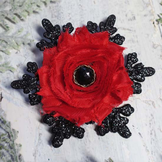 Home for the Holidays - Black Snowflake Holiday Fascinator