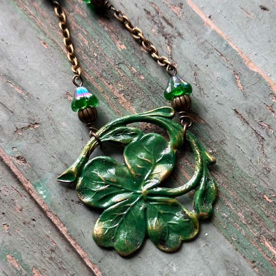 IRELAND Necklace - antique brass