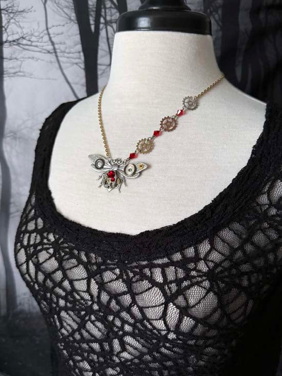 JEWELED STEAMPUNK BEE Necklace