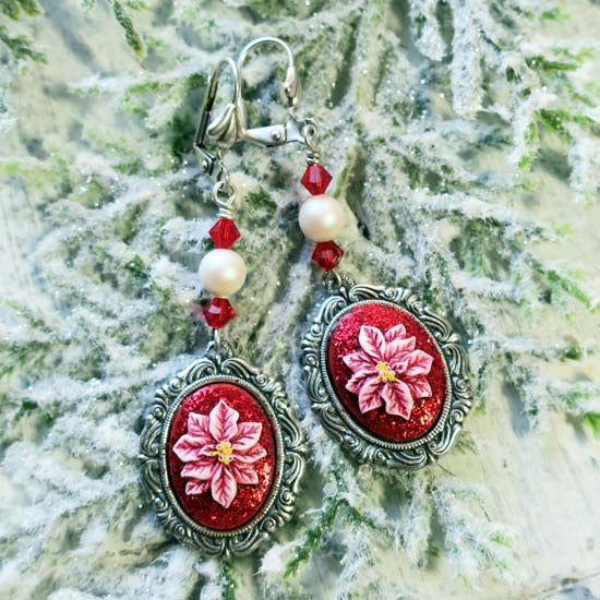 Jingle Bells Poinsettia - Earrings