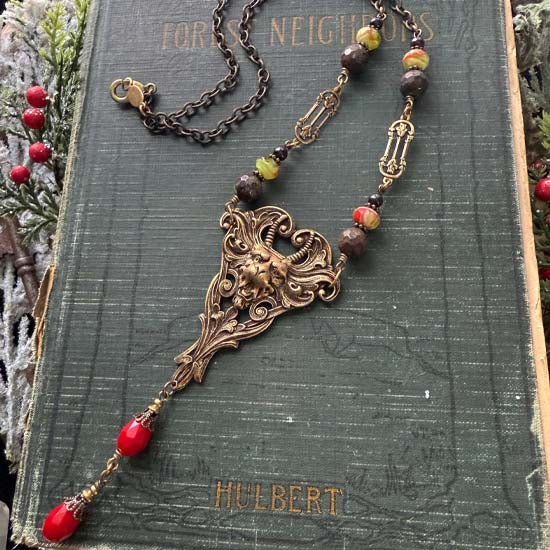 KRAMPUS Necklace - antique brass