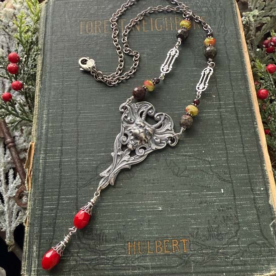 KRAMPUS Necklace - antique silver