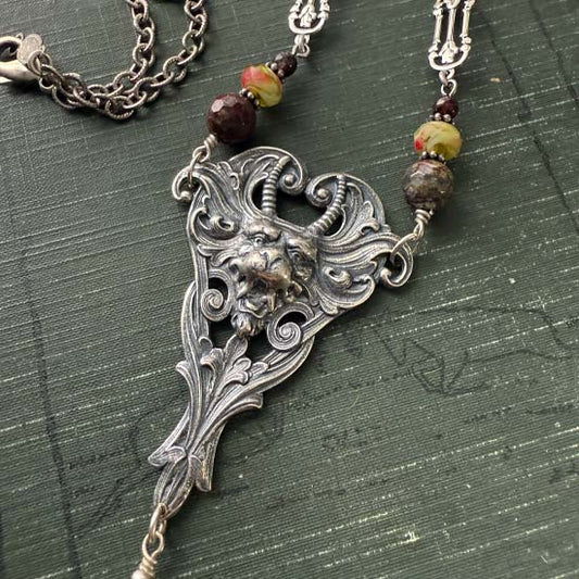 KRAMPUS Necklace - antique silver