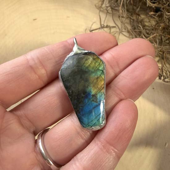 LABRADORITE COFFIN Necklace - #2