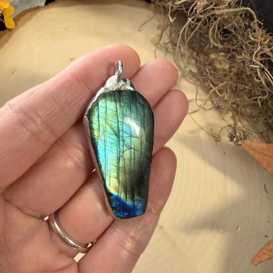 LABRADORITE COFFIN Necklace - #6