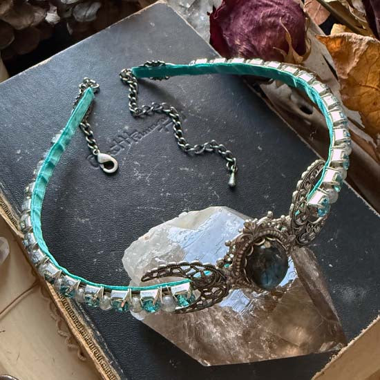 LABRADORITE GODDESS Triple Moon Circlet