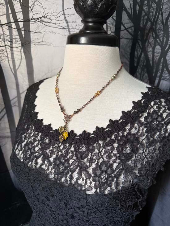 LATE AUTUMN Necklace - antique copper B