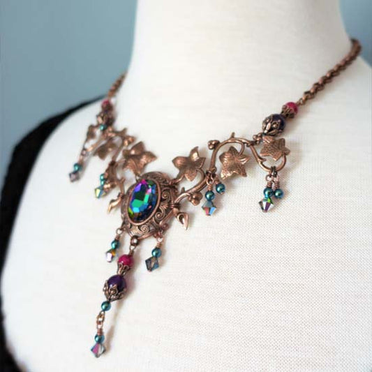 Magical Garden Necklace - aged copper -