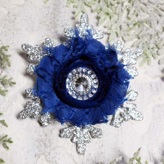 Midnight Snow - Silver Snowflake Holiday Fascinator