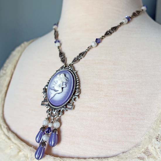 Moonstone Mermaid Necklace - Lavender Lagoon