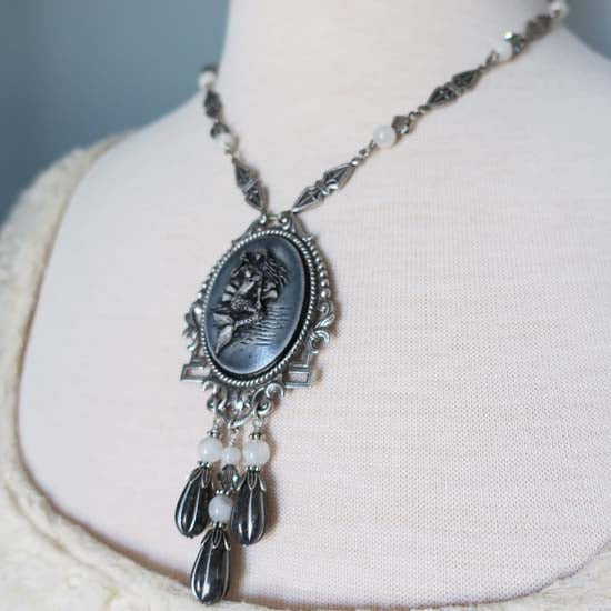 Moonstone Mermaid Necklace - Persephone