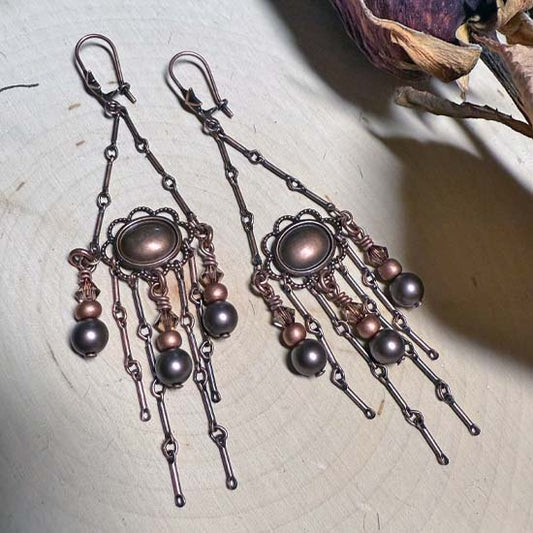 Mocha Starship Earrings