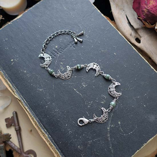 MOON MAIDEN Bracelet - silver with Seraphinite