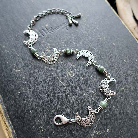 MOON MAIDEN Bracelet - silver with Seraphinite