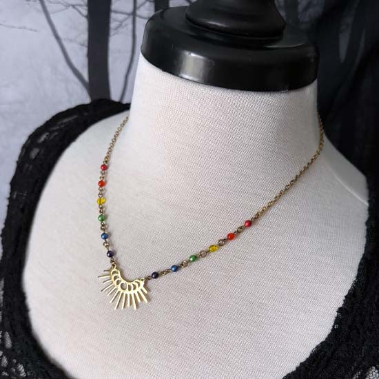 MOON PHASES Necklace - brass