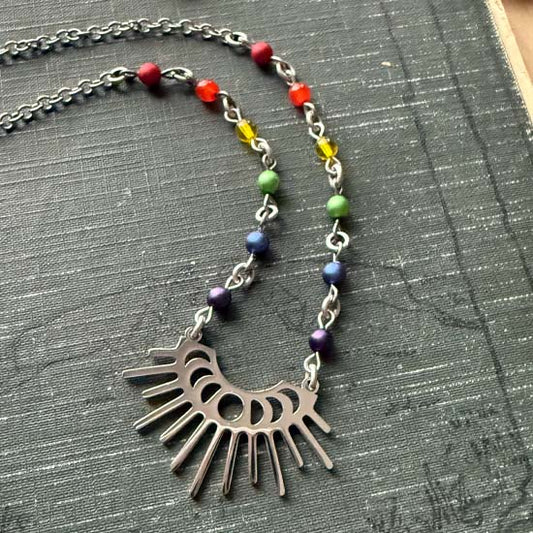 MOON PHASES Necklace - silver