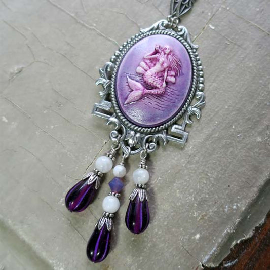 Moonstone Mermaid Necklace - Plumberry