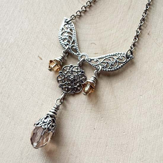 MORNING FLIGHT Necklace - antique silver