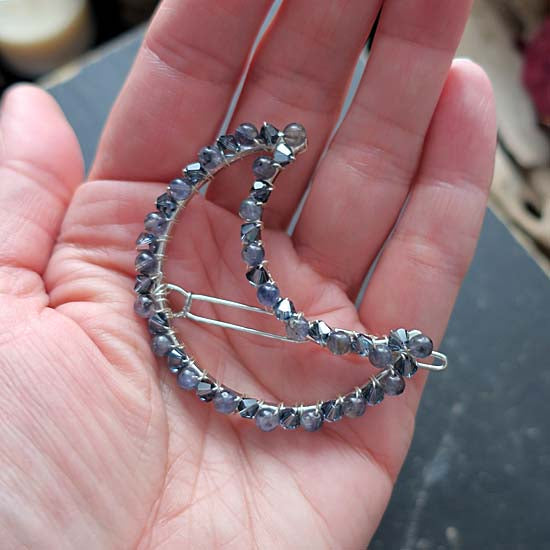 MYSTIC MOON - Hair Clip with Iolite