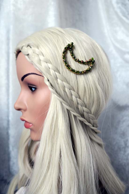 MYSTIC MOON - Hair Clip with Unakite