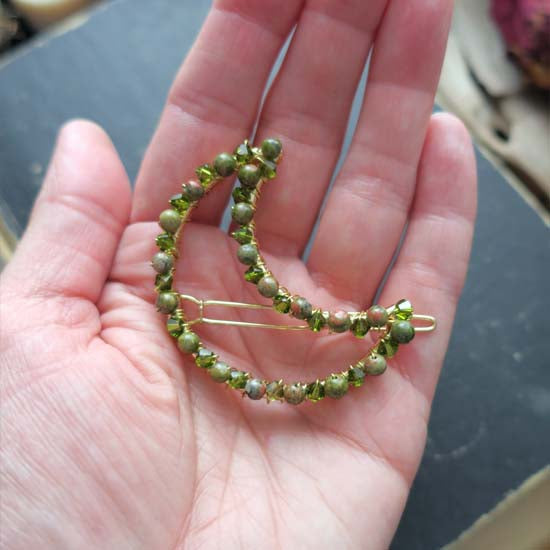 MYSTIC MOON - Hair Clip with Unakite