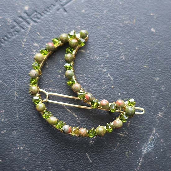 MYSTIC MOON - Hair Clip with Unakite