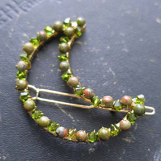 MYSTIC MOON - Hair Clip with Unakite