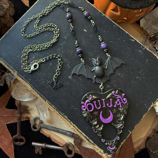 MYSTIC Necklace - purple - antique silver