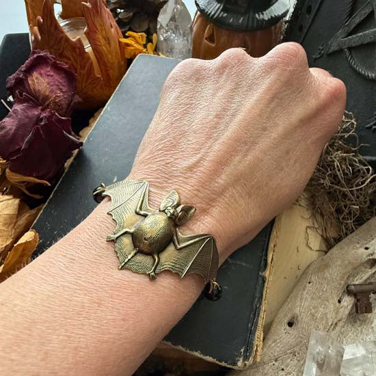 NOCTURNE Bracelet - antique brass w/Smoky Quartz