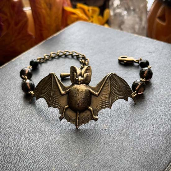 NOCTURNE Bracelet - antique brass w/Smoky Quartz