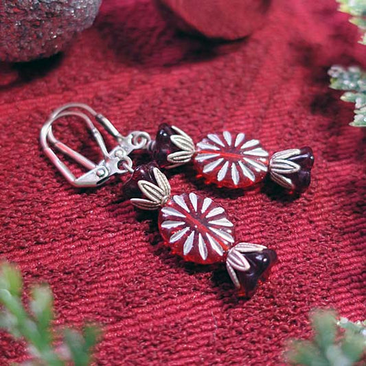 Old Fashioned Christmas Candy - Peppermint - Earrings