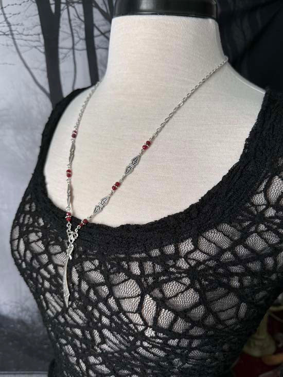 PIRATE SWORD Necklace - ruby