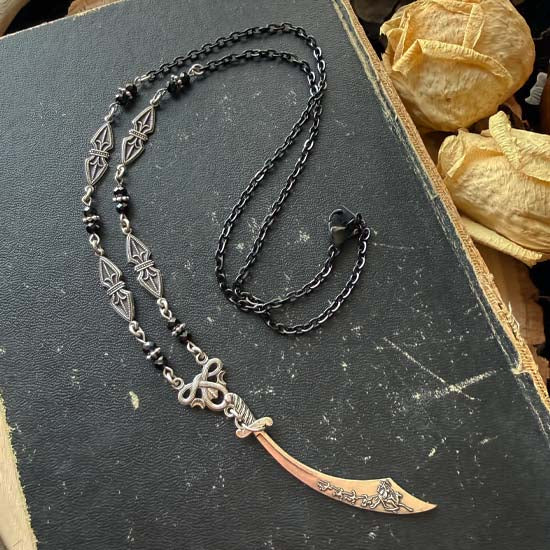 PIRATE SWORD Necklace - onyx