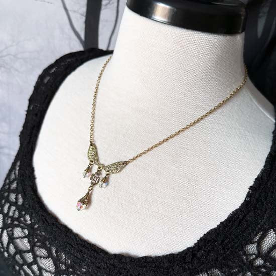 PRISM DANCER Necklace - antique brass