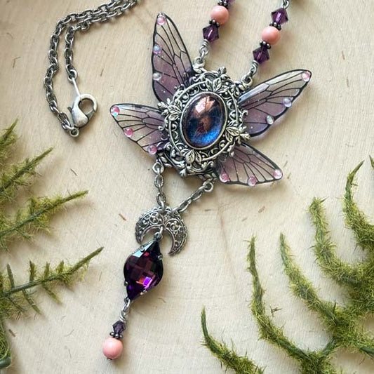 Magical Wings Necklace - Purple Dreamfly