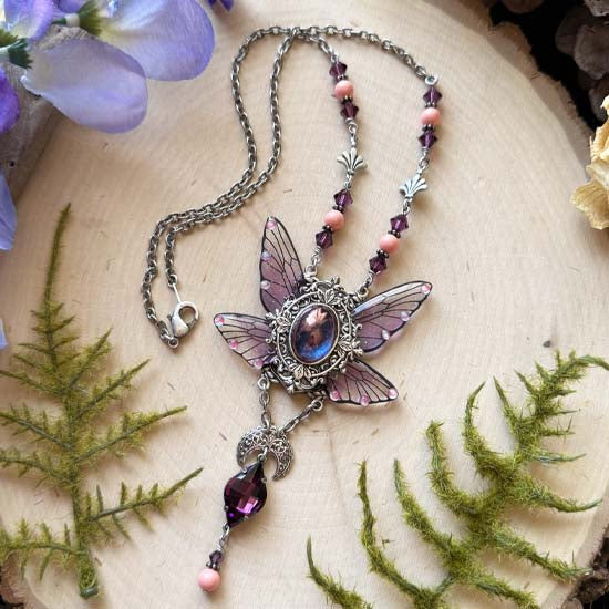 Magical Wings Necklace - Purple Dreamfly